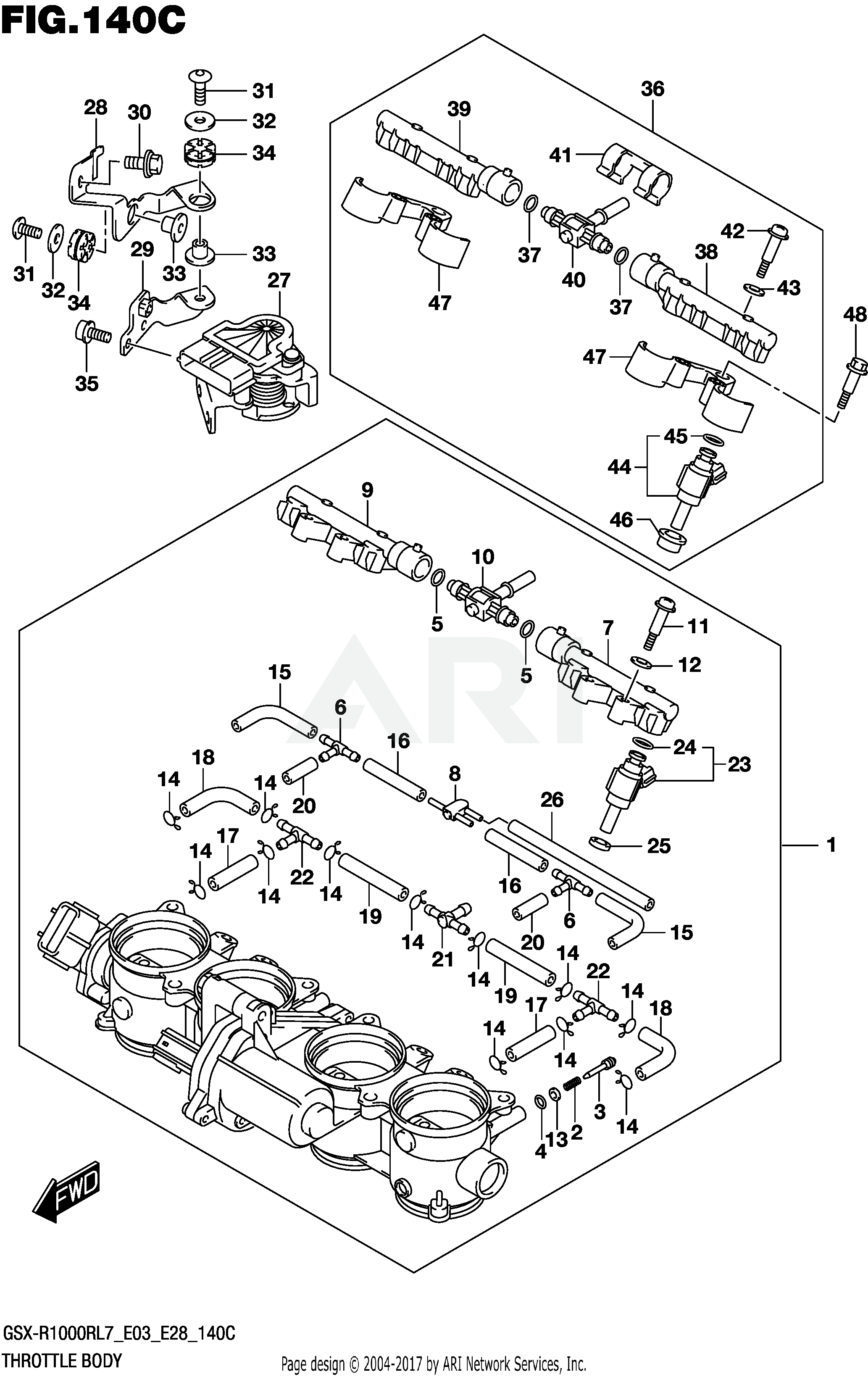 THROTTLE BODY (GSX-R1000RL7 E33)