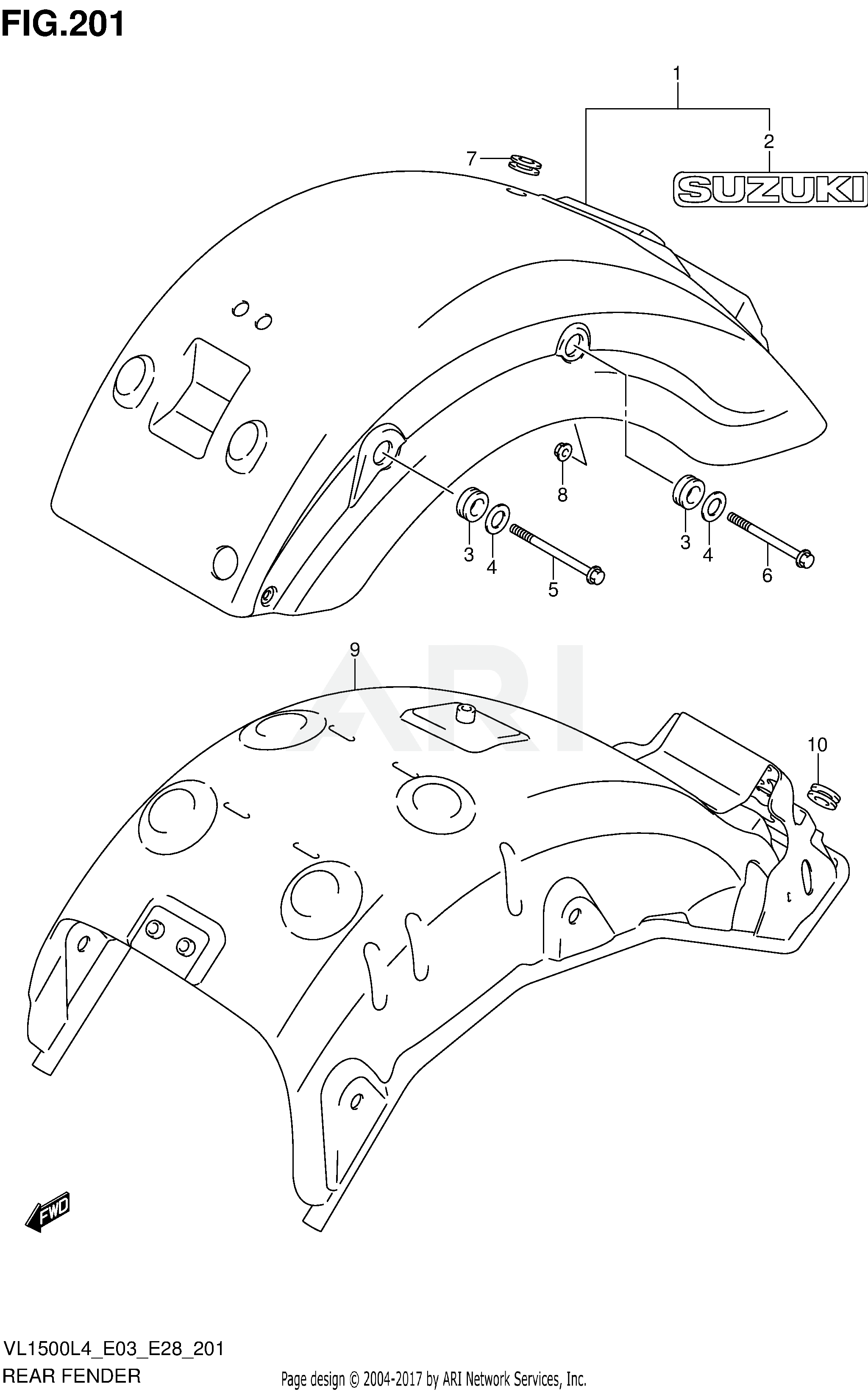 REAR FENDER (VL1500BL4 E28)