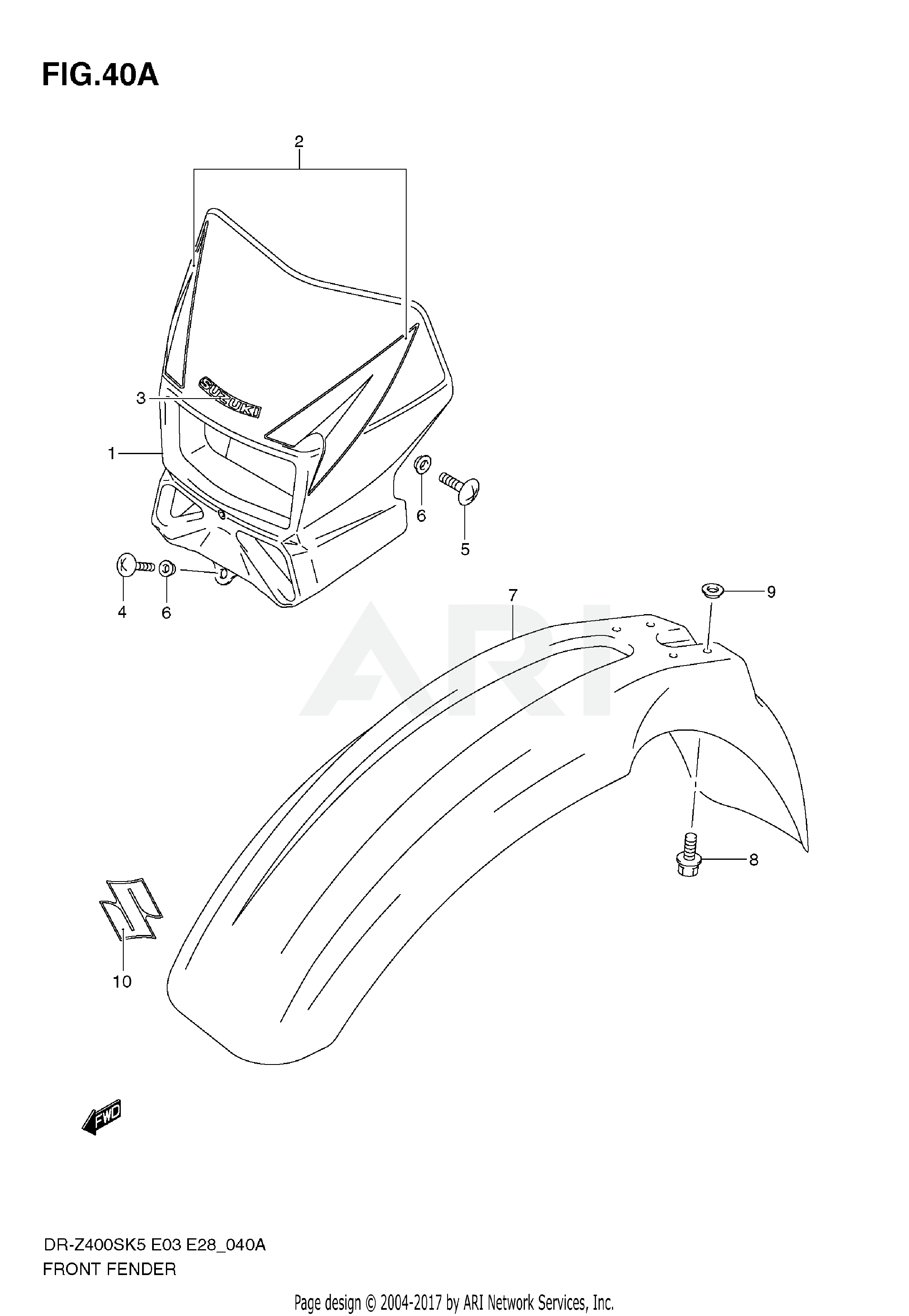 FRONT FENDER (MODEL K9)