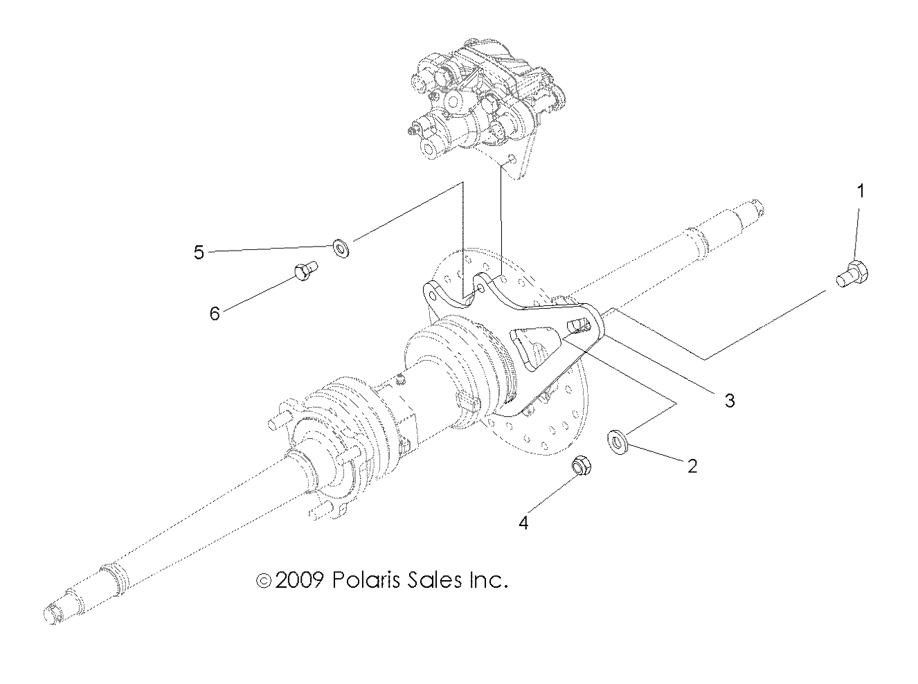 BRAKES, REAR CALIPER MOUNTING - A12NG50FA (49ATVCALIPERMTG10TB)