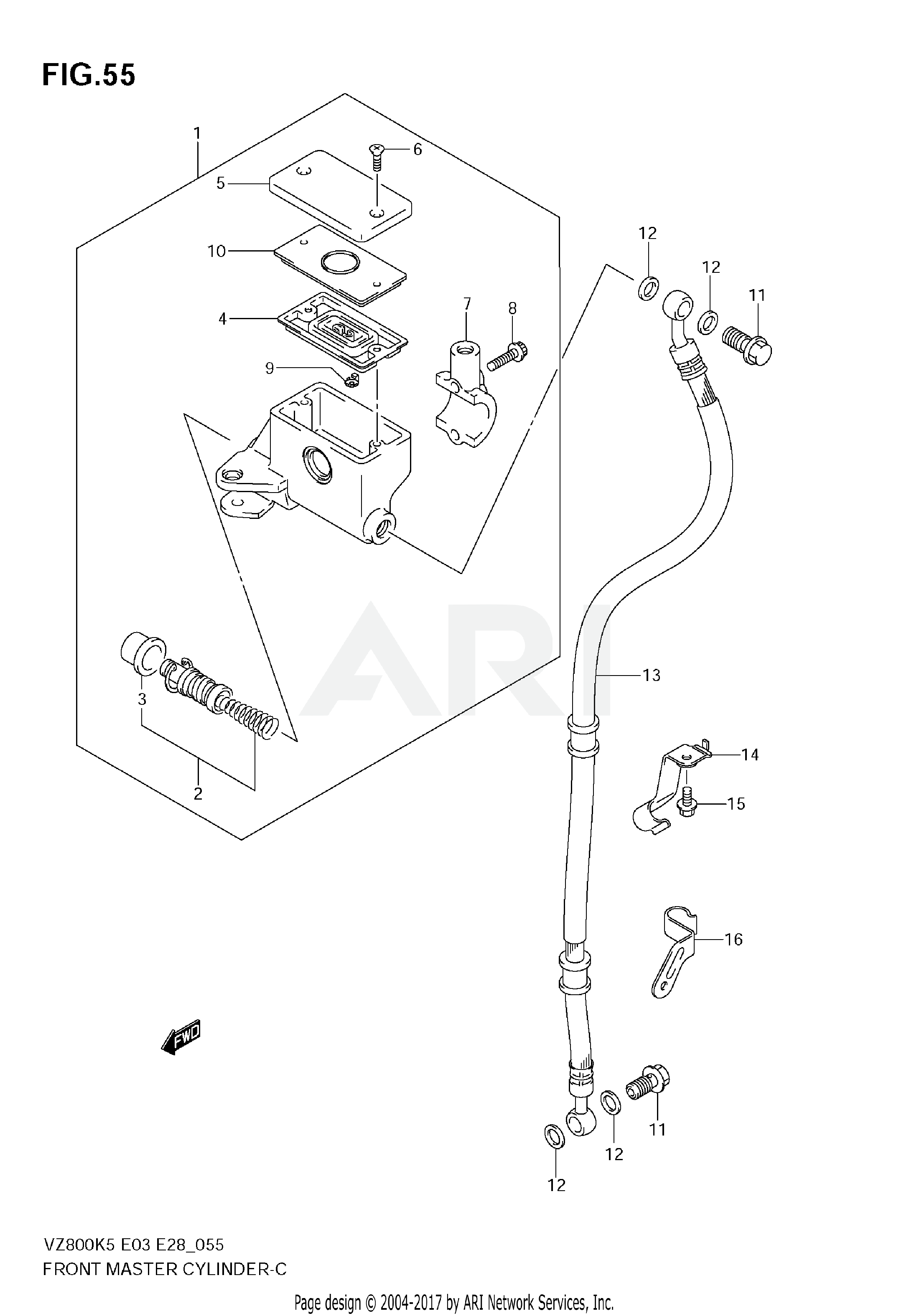 FRONT MASTER CYLINDER (MODEL K5/K6)