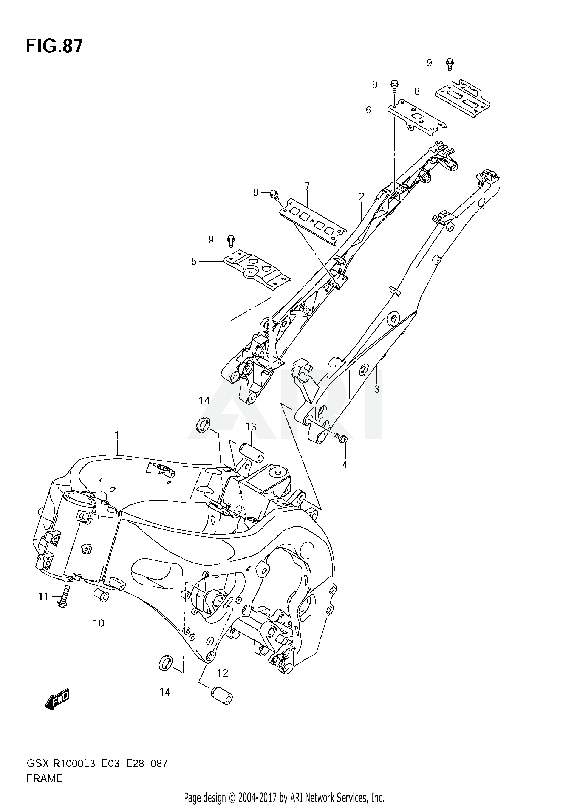 FRAME (GSX-R1000L3 E28)