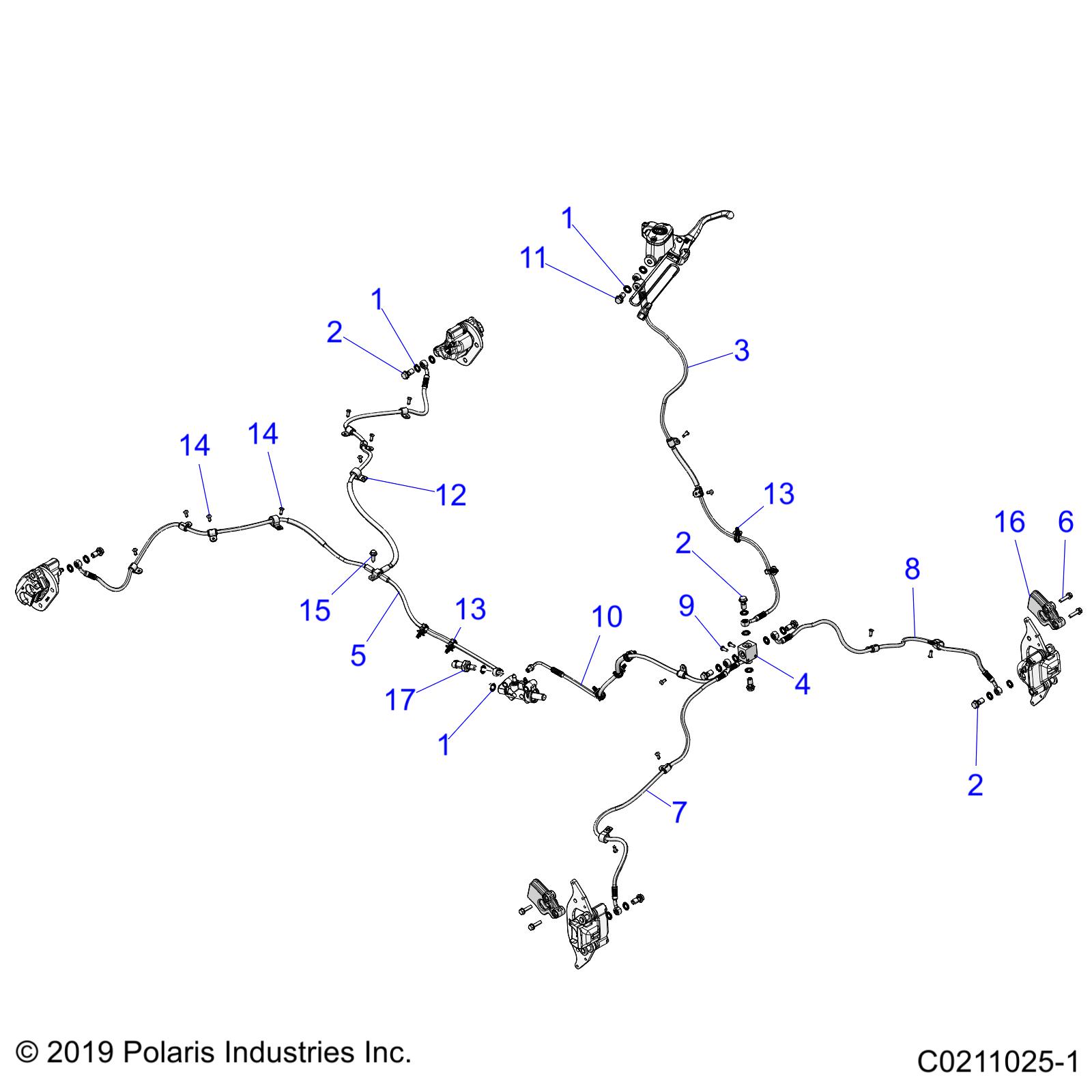 BRAKES, BRAKE LINES - A20SGE95AK (C0211025-1)