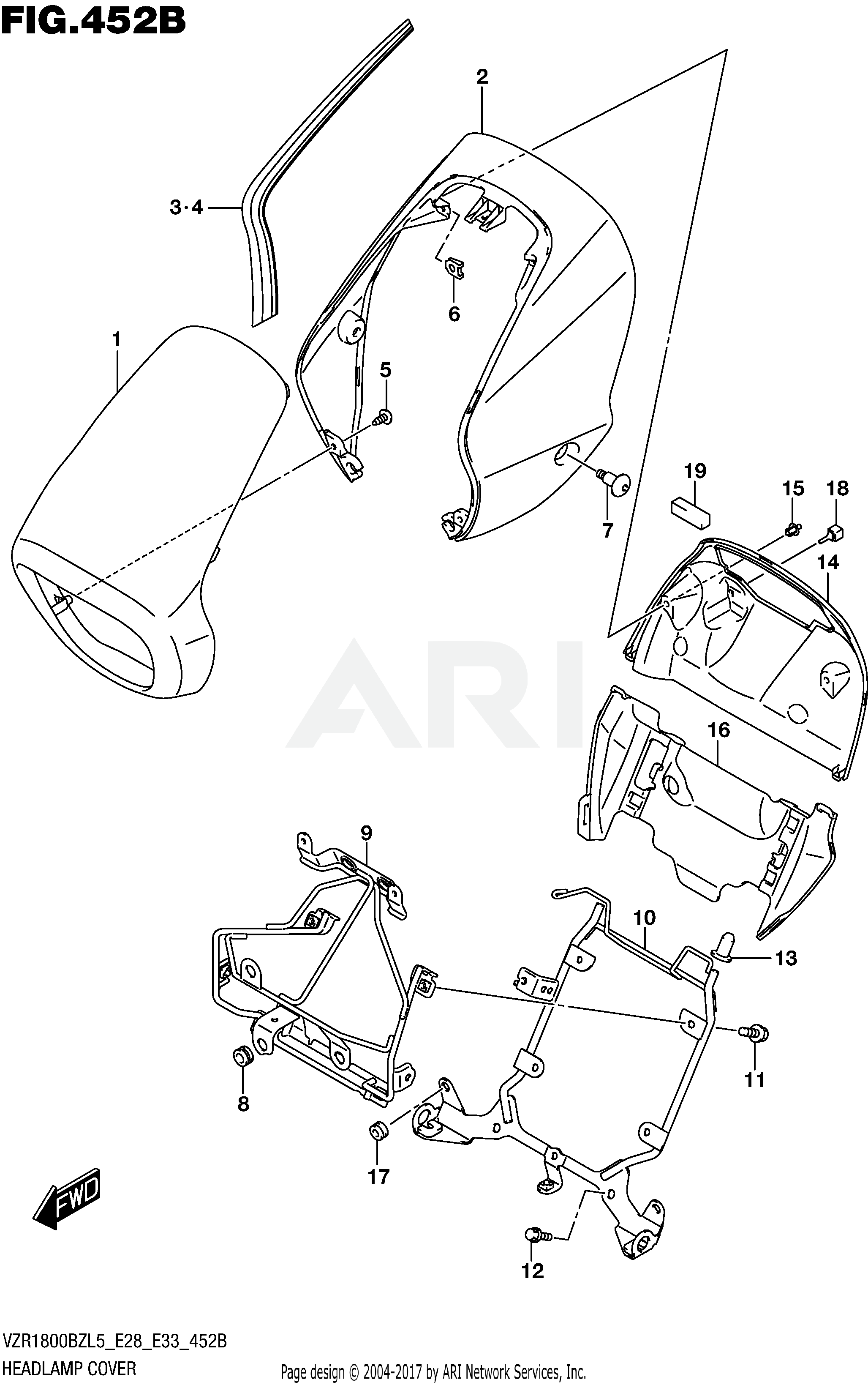 HEADLAMP COVER (VZR1800BZL5 E33)