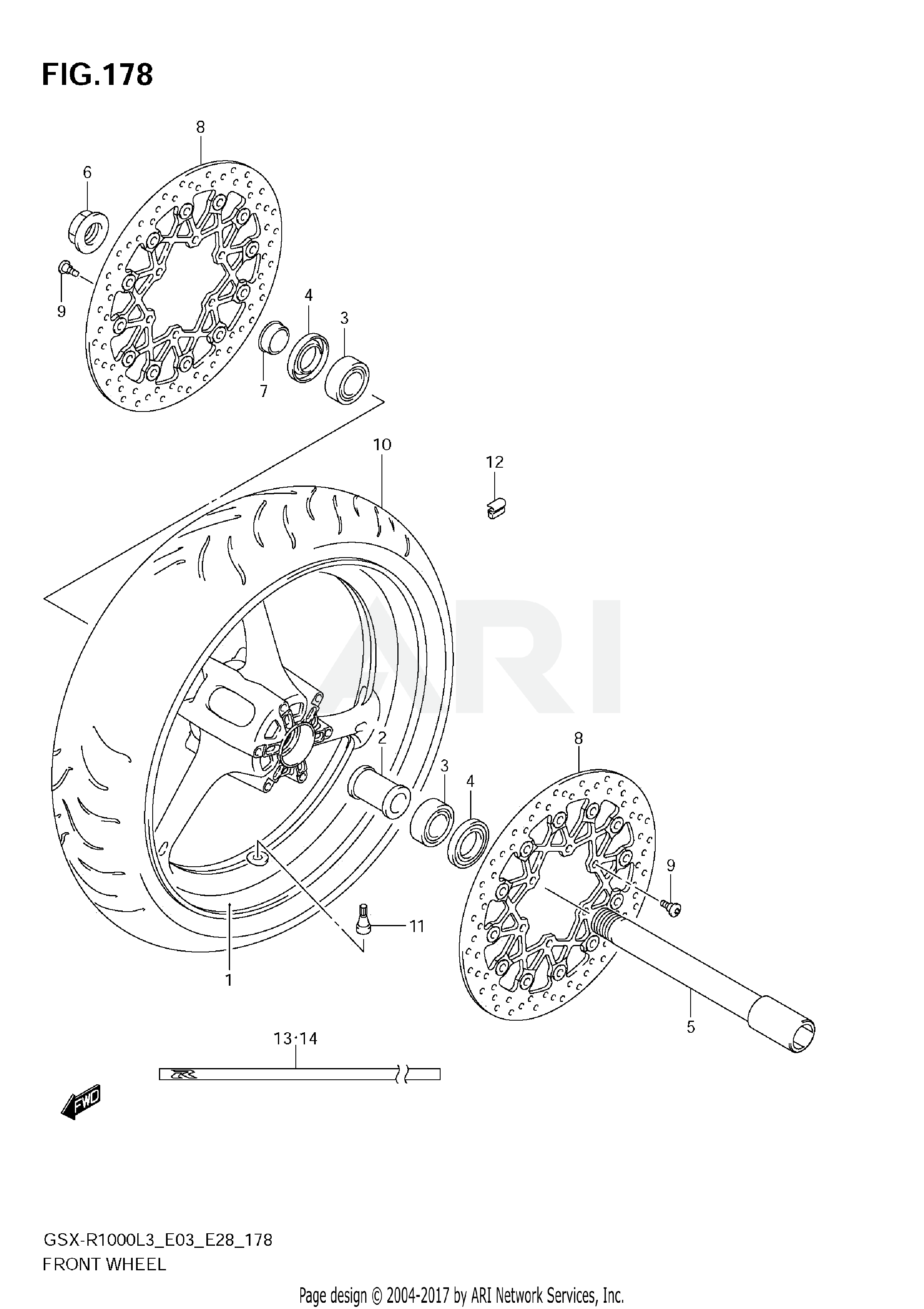 FRONT WHEEL (GSX-R1000L3 E03)