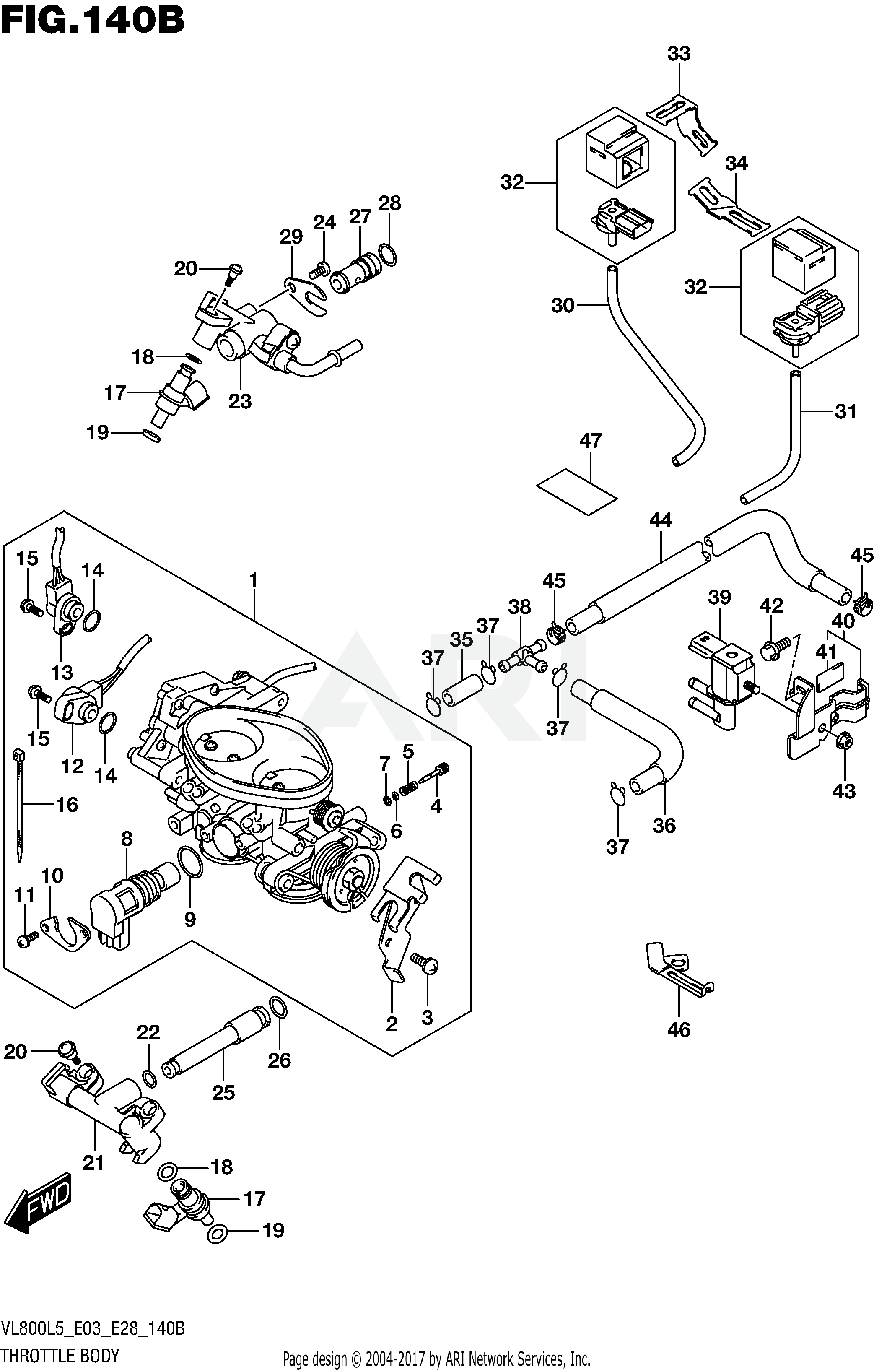 THROTTLE BODY (VL800L5 E33)