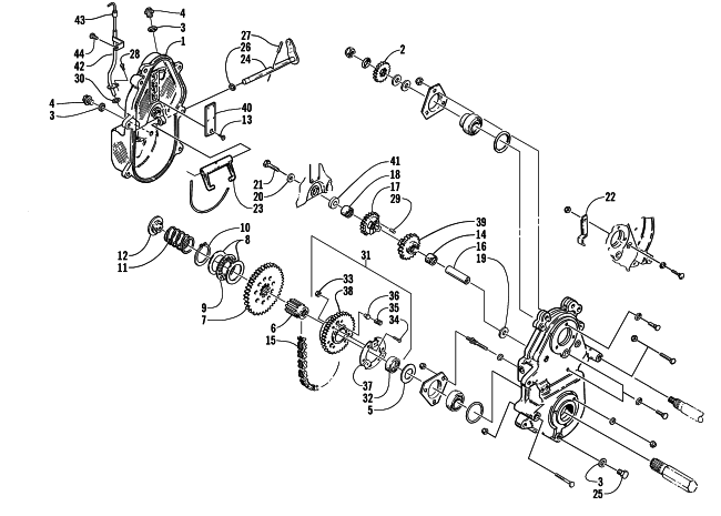 DRIVE/REVERSE DROPCASE ASSEMBLY (OPTIONAL)