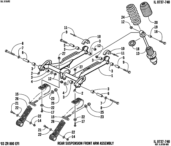 REAR SUSPENSION FRONT ARM ASSEMBLY