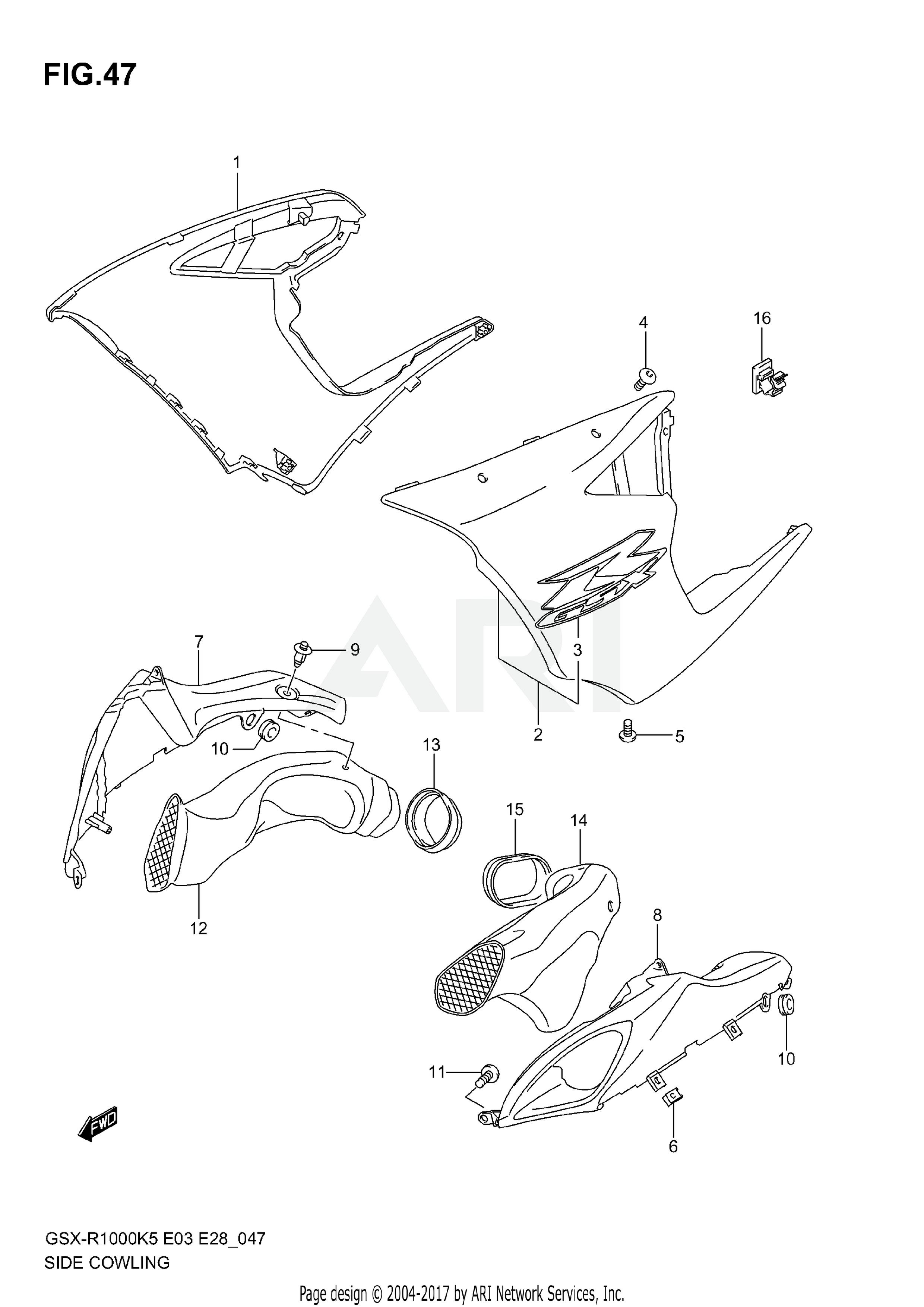 SIDE COWLING (MODEL K5)