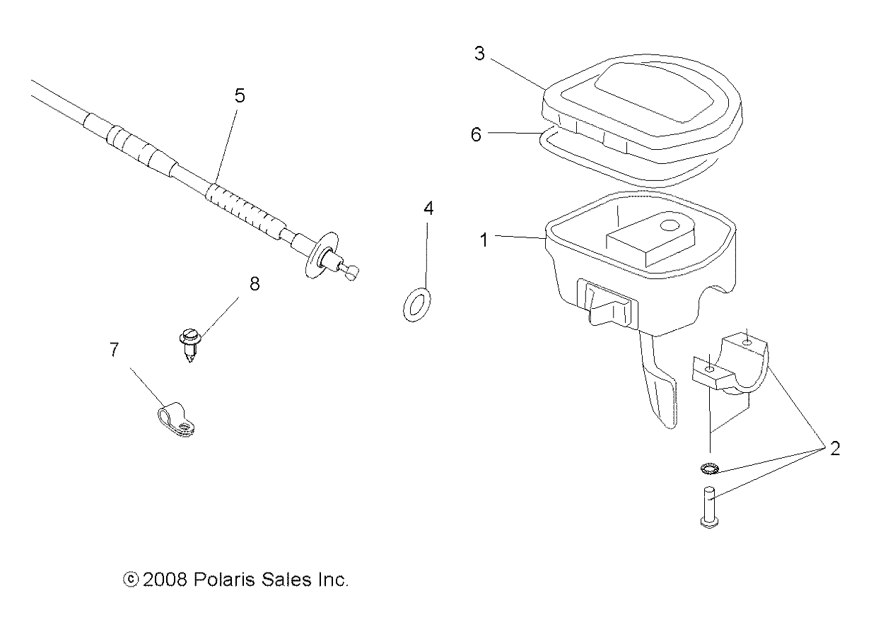 STEERING, CONTROLS and THROTTLE ASM. and CABLE - A13CF76FF (49ATVCONTROLS096X6)