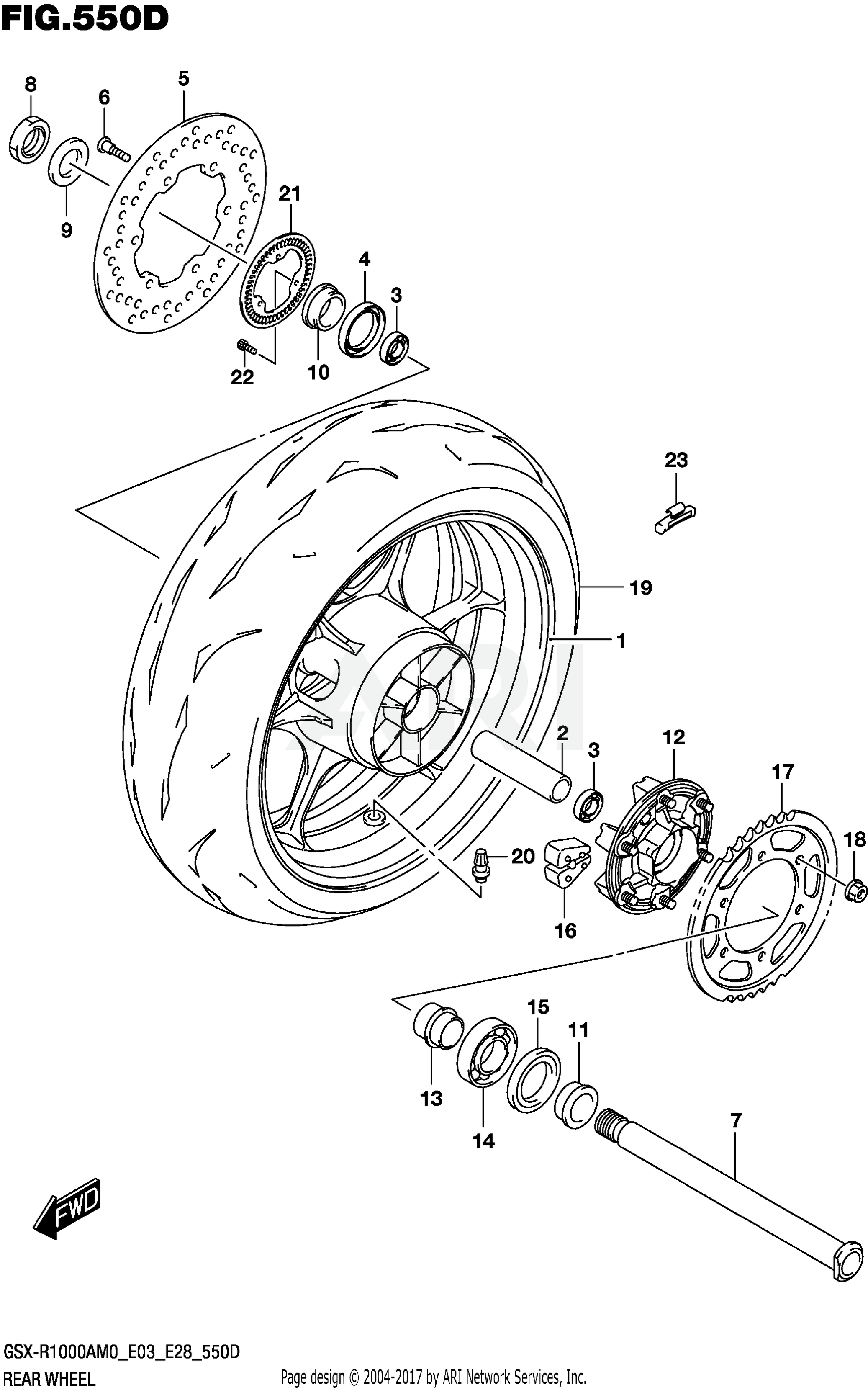 REAR WHEEL (GSX-R1000RZA)