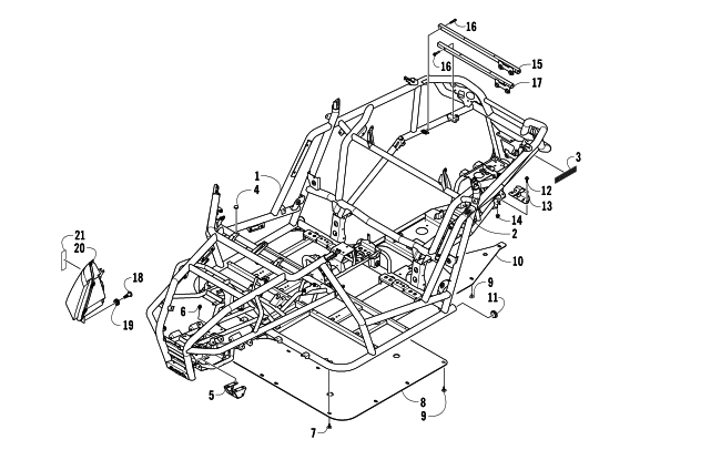 FRAME, HEADLIGHTS, AND RELATED PARTS