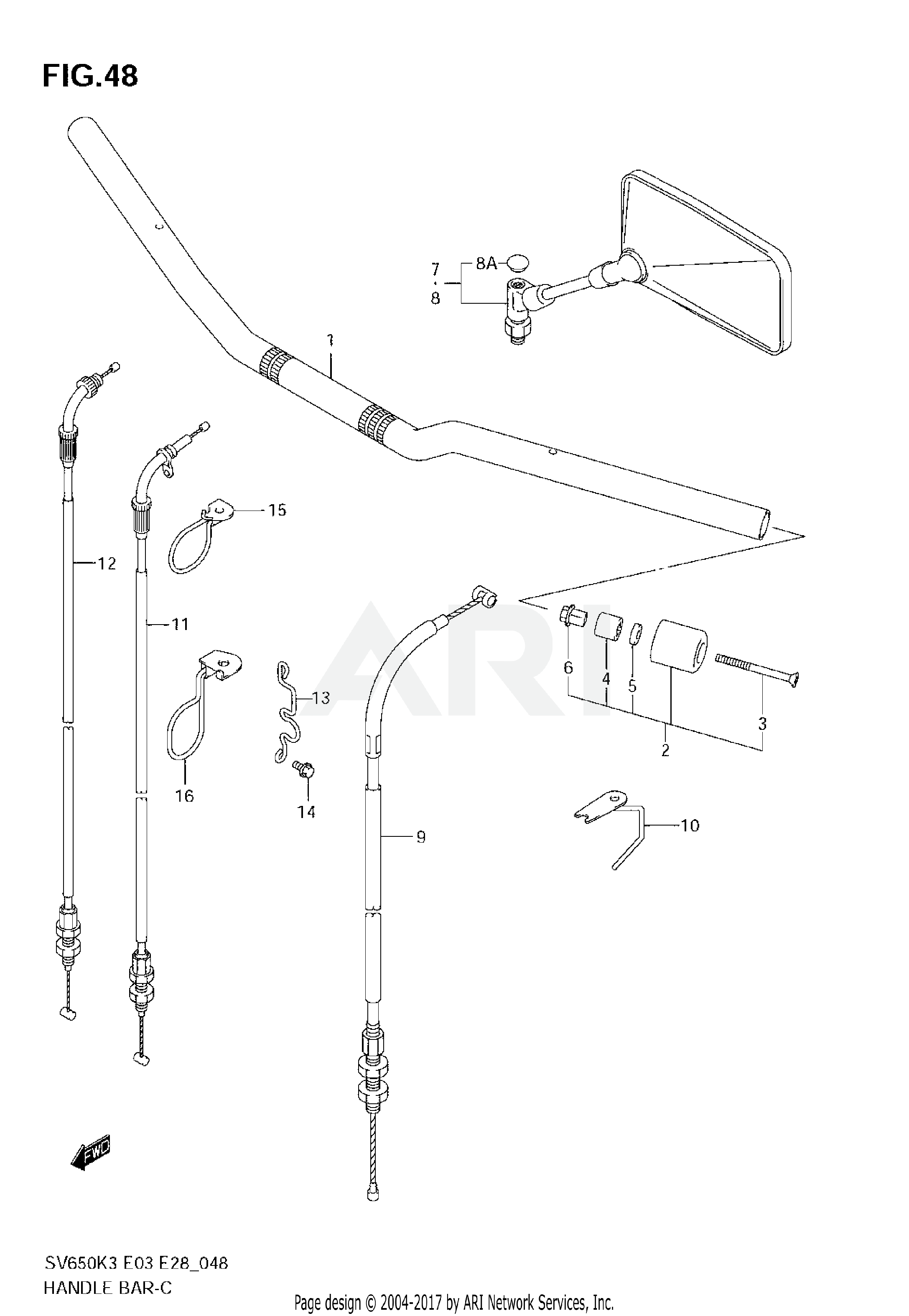 HANDLEBAR (WITHOUT COWLING)