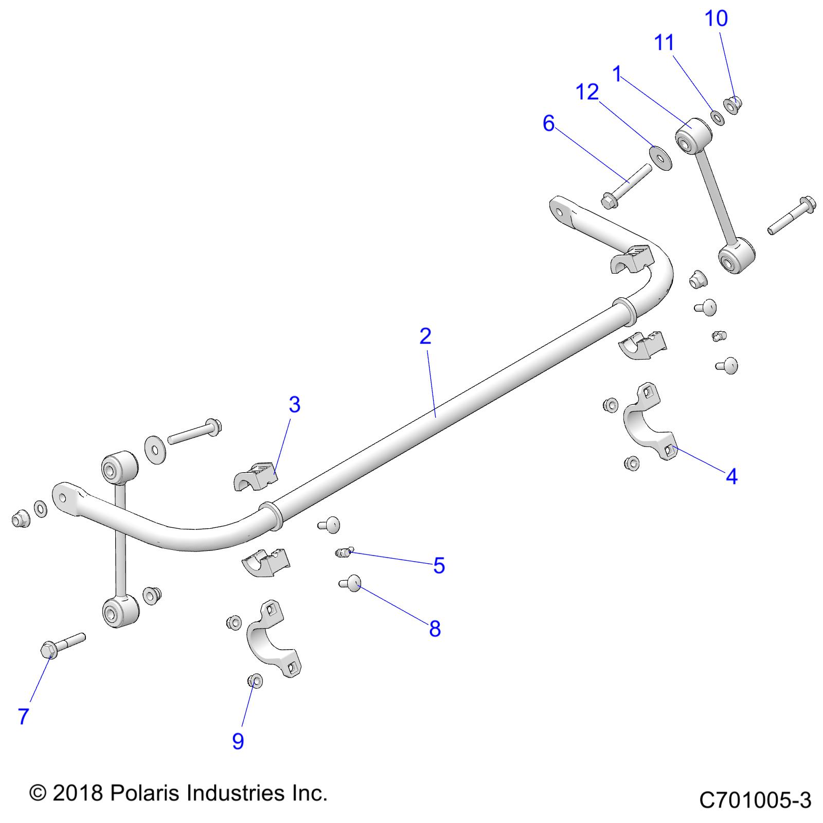 SUSPENSION, STABILIZER BAR, REAR - Z20NAE92KL (C701005-3)