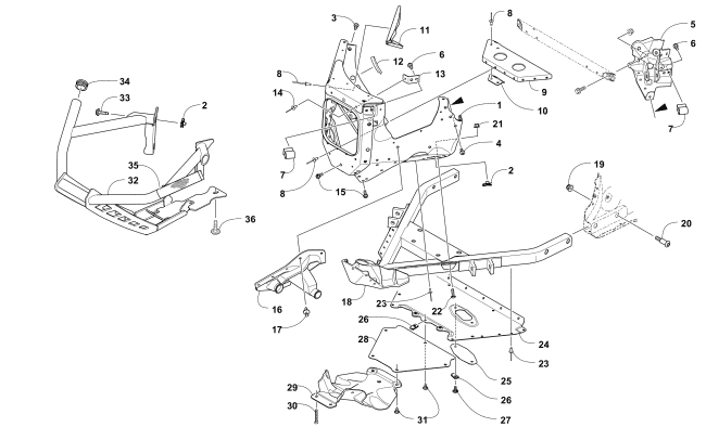 FRONT BUMPER AND FRAME ASSEMBLY