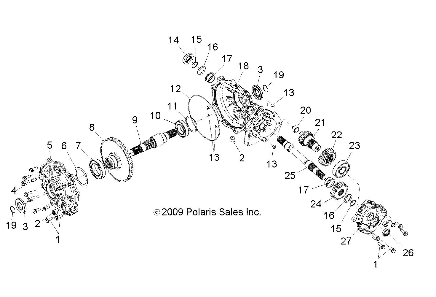 DRIVE TRAIN, MID GEARCASE - R14HR76AA/AJ (49RGRGEARCASEMID106X6)