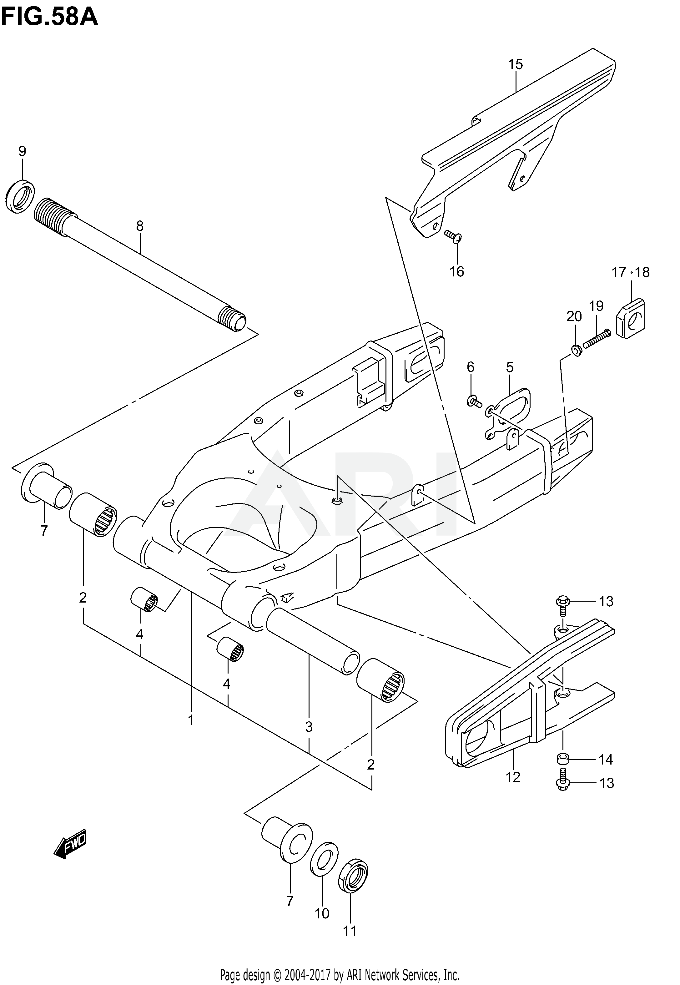 REAR SWINGING ARM (MODEL K5)