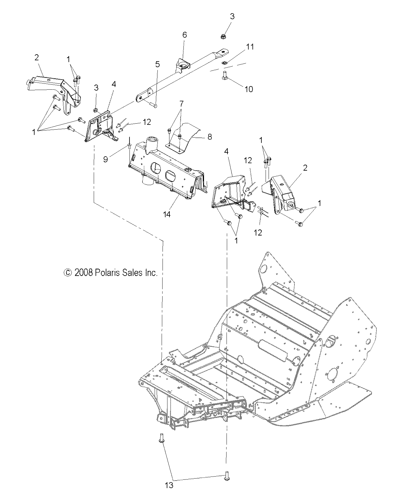 CHASSIS, SHOCK TOWERS - S13PU7ESL/EEL (49SNOWTOWER09WIDE)