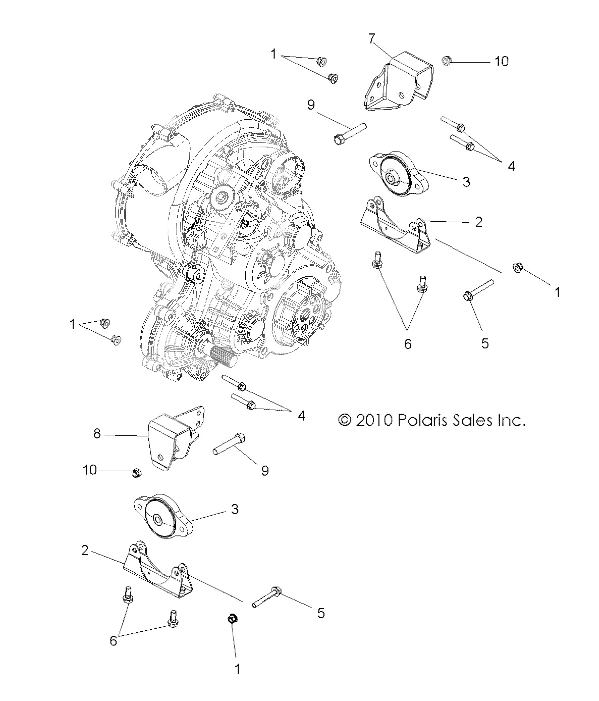 DRIVE TRAIN, TRANSMISSION MOUNTING - R13TH90DG (49RGRTRANSMTG11D)