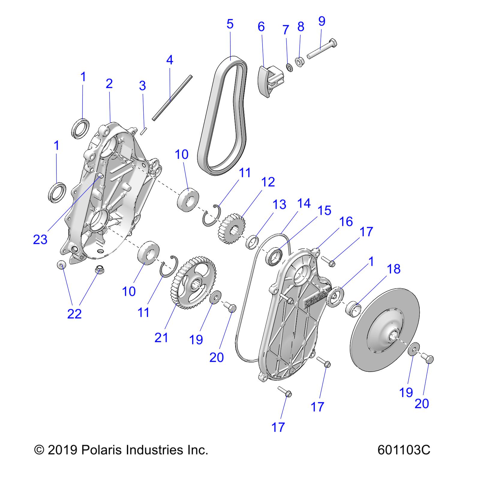 DRIVE TRAIN, CHAINCASE - S20CED5BSL/BSU (601103C)