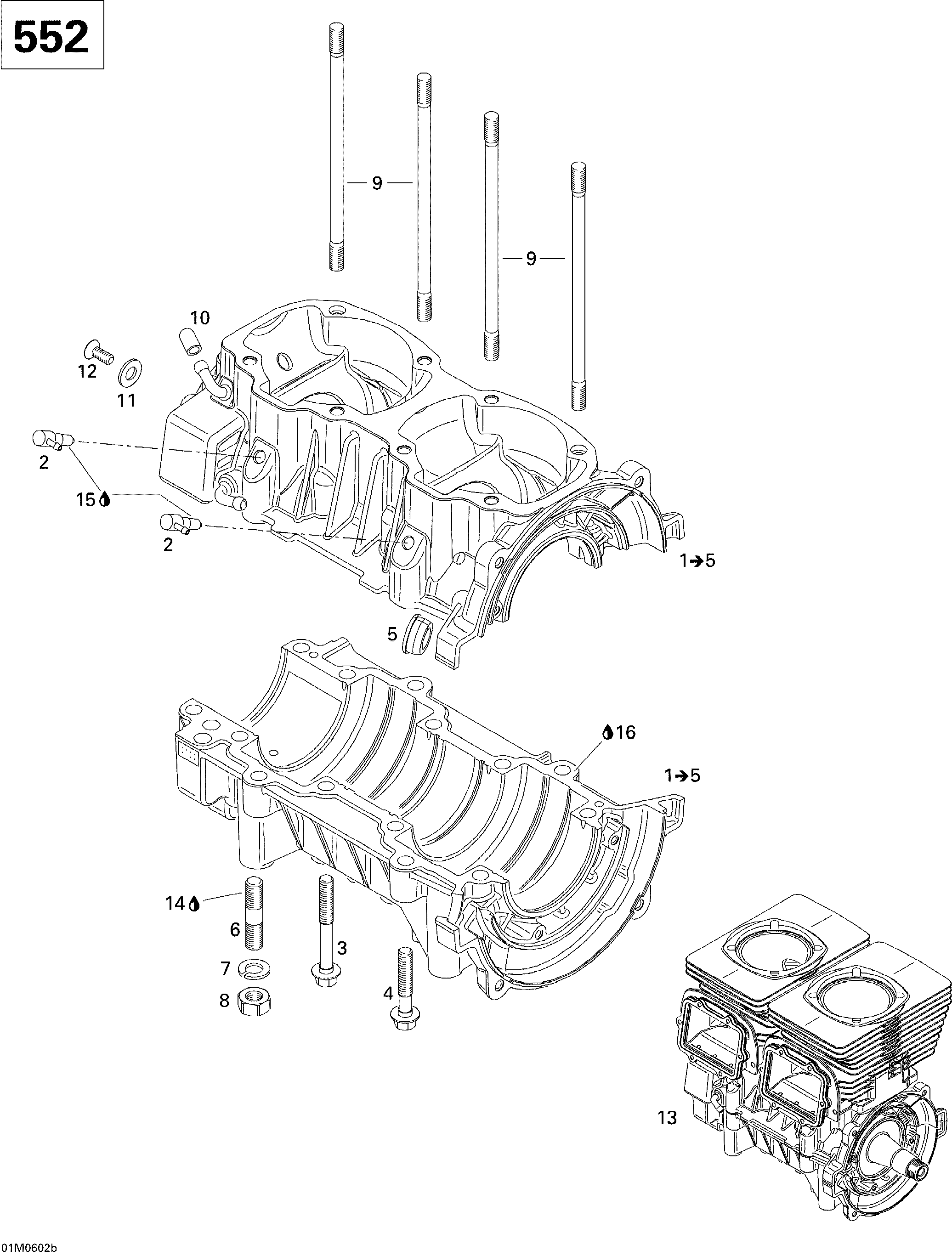 Crankcase MX Z (552)