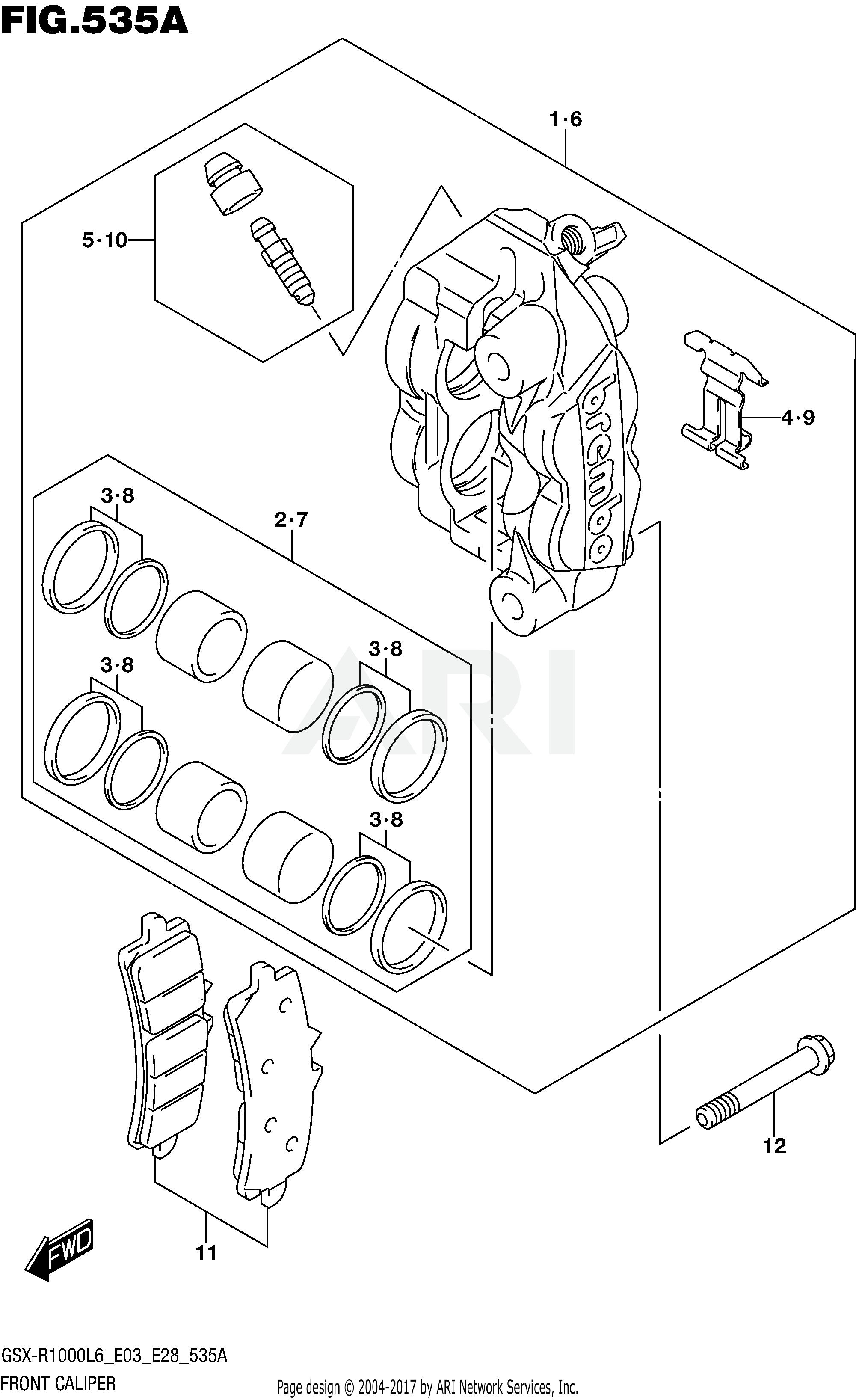 FRONT CALIPER (GSX-R1000L6 E03)