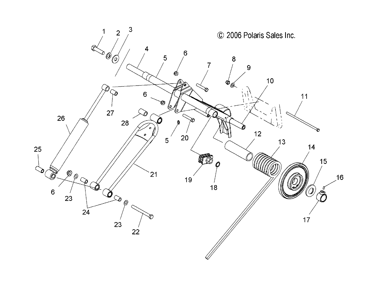 TORQUE ARM, REAR - S07PL7JS/JE (49SNOWTORQUEREAR600RMK)