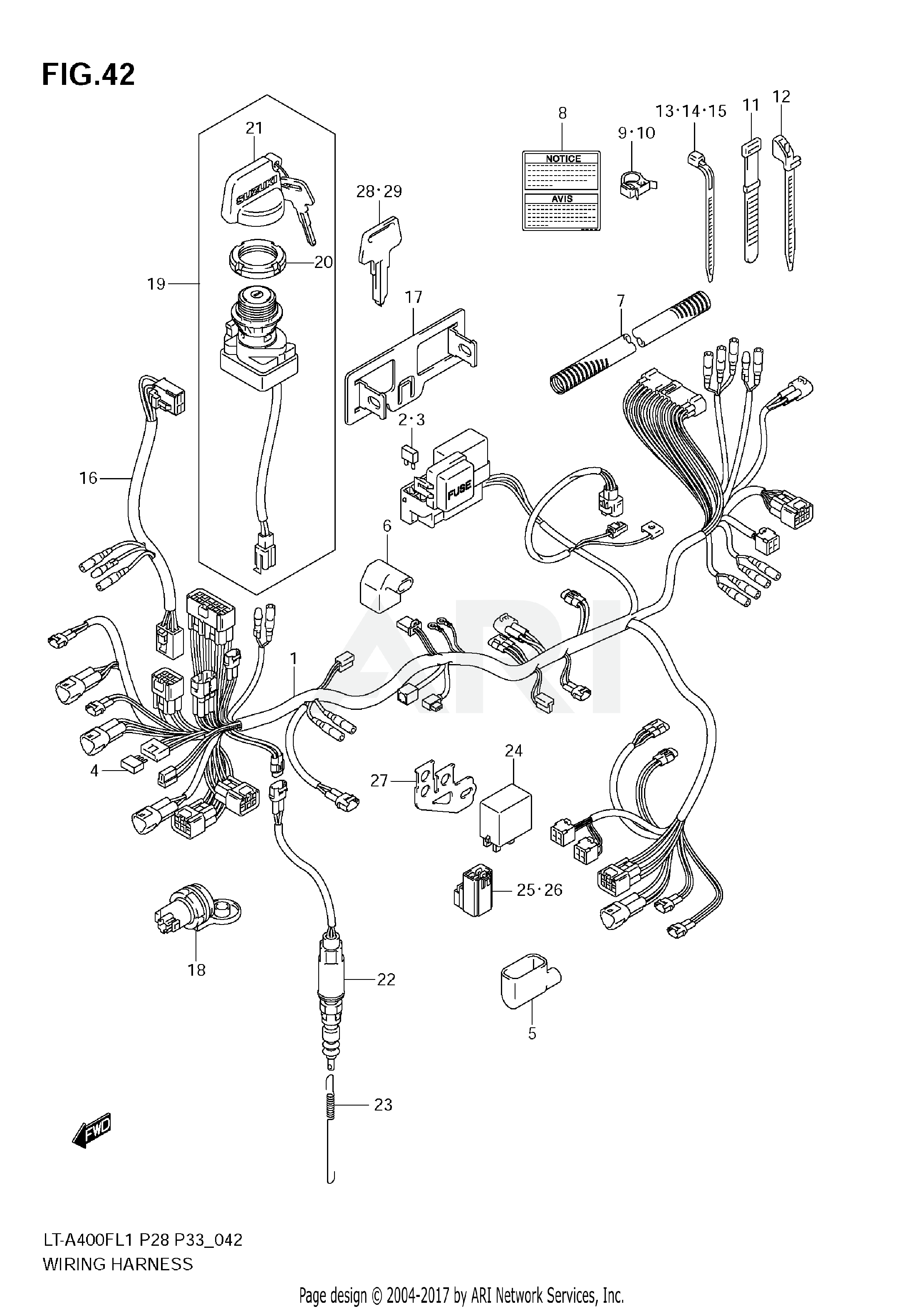 WIRING HARNESS (LT-A400FL1 E28)