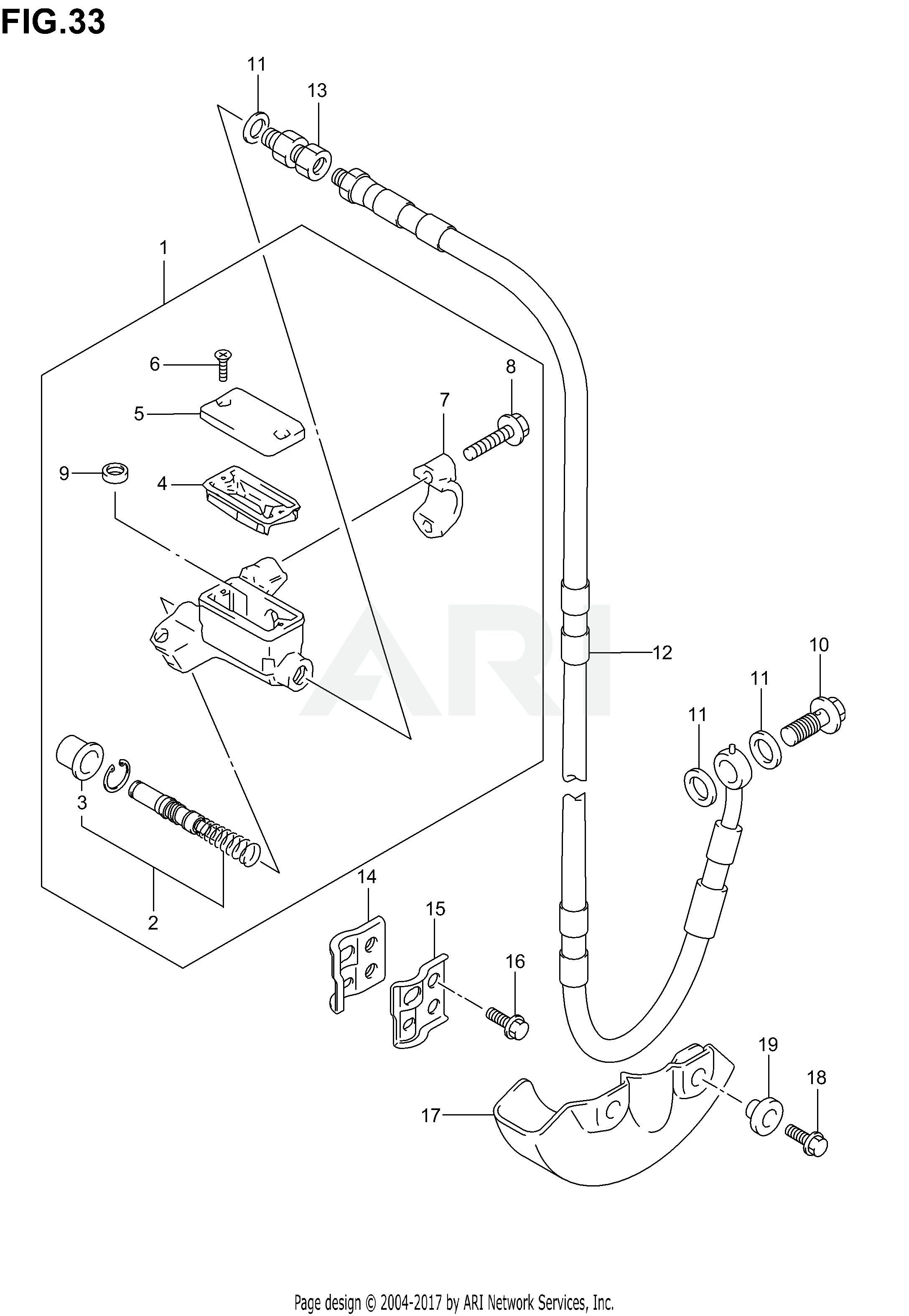 FRONT MASTER CYLINDER (MODEL K2/K3/K4)