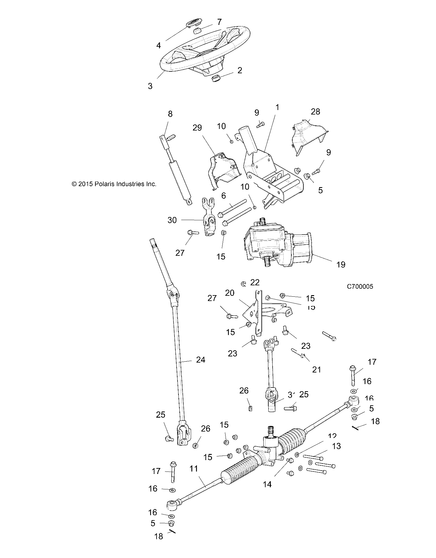 STEERING, STEERING ASM. - R17RMA57A1/A9/E57AK (C700005)