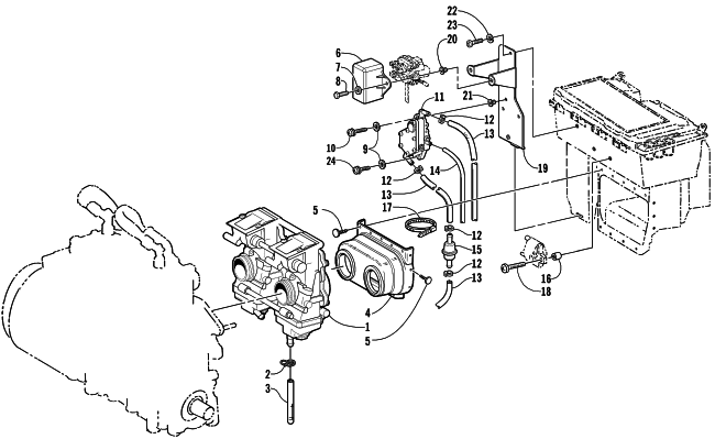 CARBURETOR AND FUEL PUMP ASSEMBLY