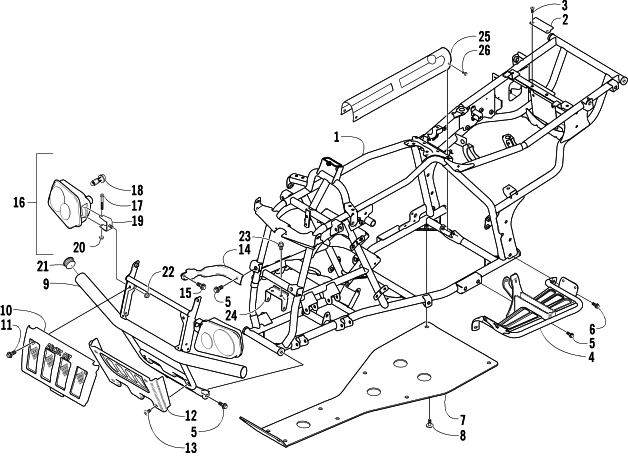 FRAME AND RELATED PARTS