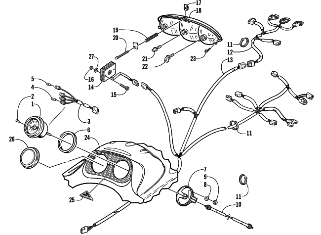 HEADLIGHT, INSTRUMENTS, AND WIRING ASSEMBLIES