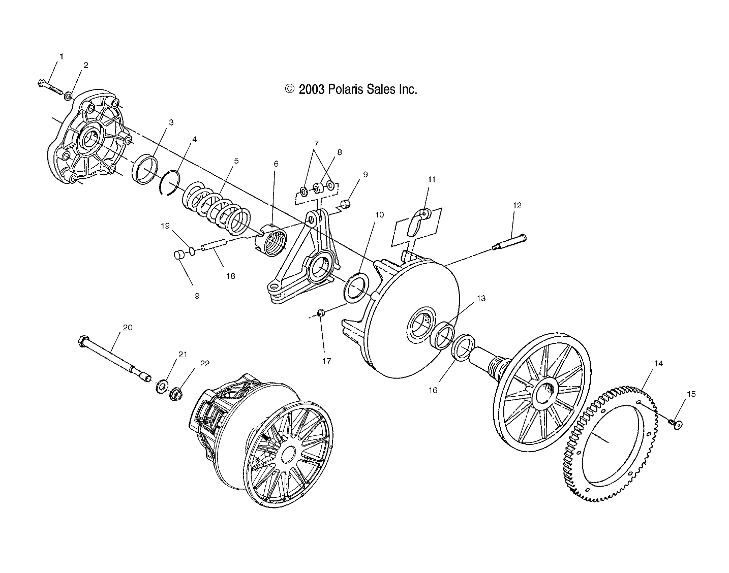 DRIVE CLUTCH - S04ND6ES/ESA/ESB (4988638863B13)