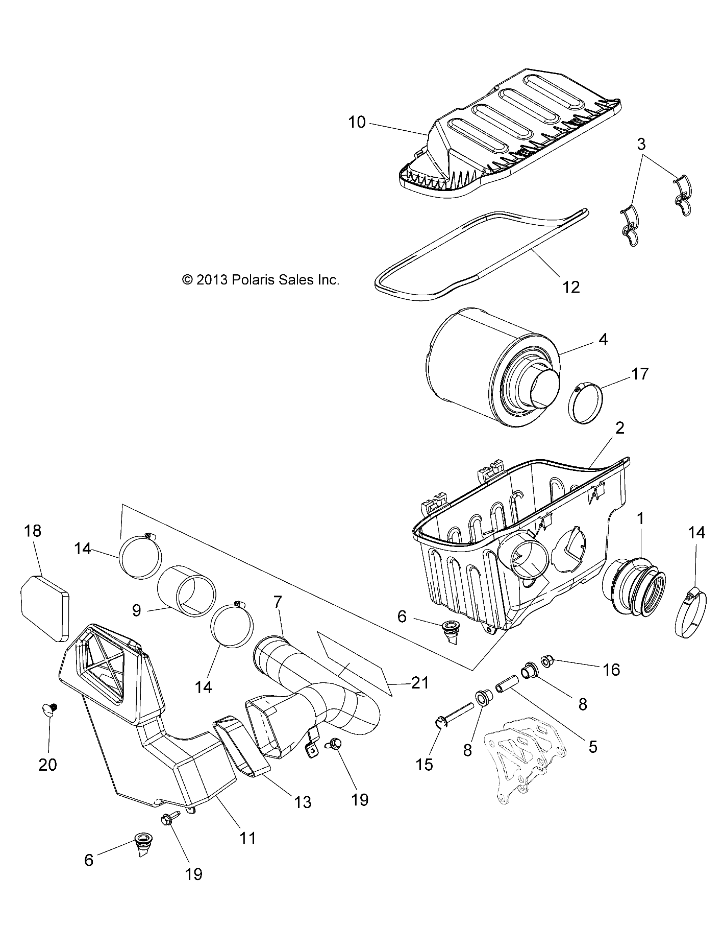 ENGINE, AIR INTAKE SYSTEM - A14BH33AJ (49ATVAIRINTAKE14325)