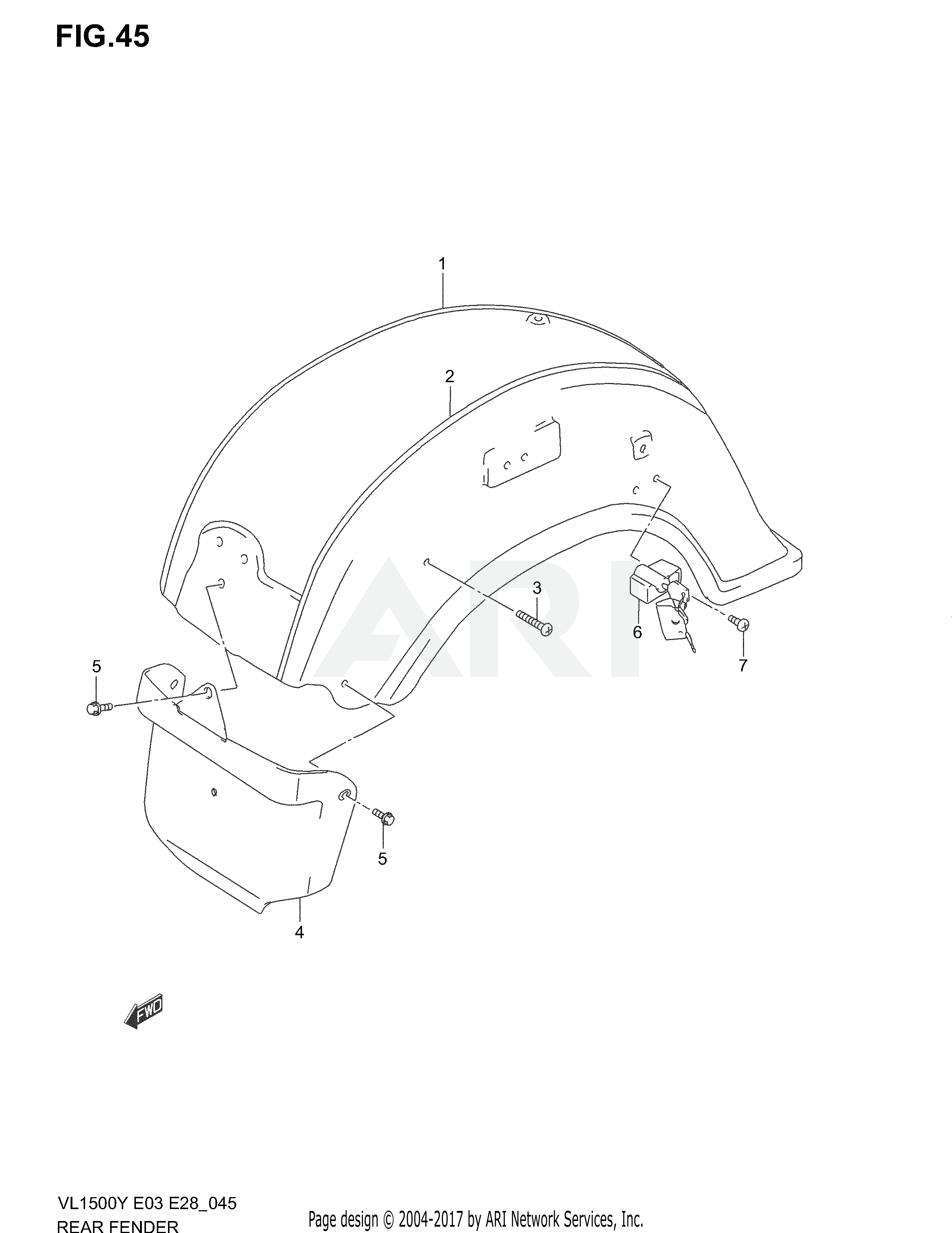 REAR FENDER (MODEL W/X)