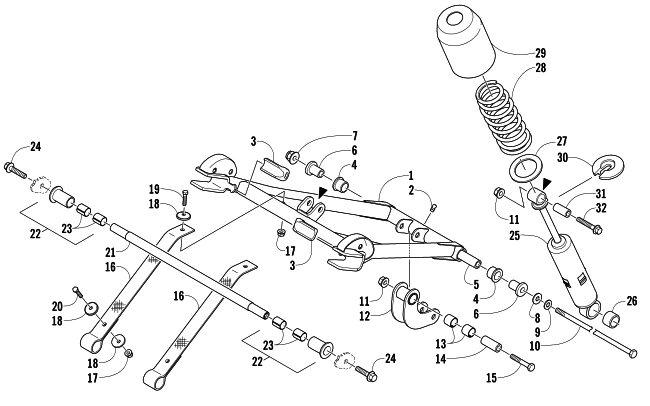 REAR SUSPENSION FRONT ARM ASSEMBLY