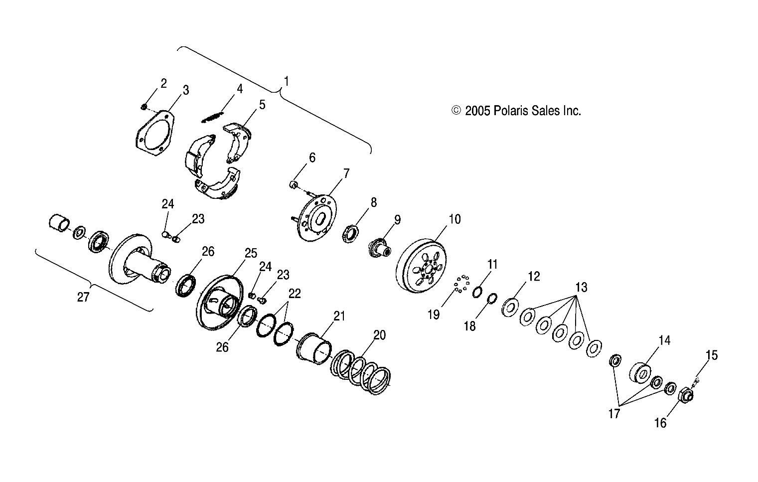 DRIVEN CLUTCH - A06PB20AA/AB/AC/LE (4999202449920244A11)