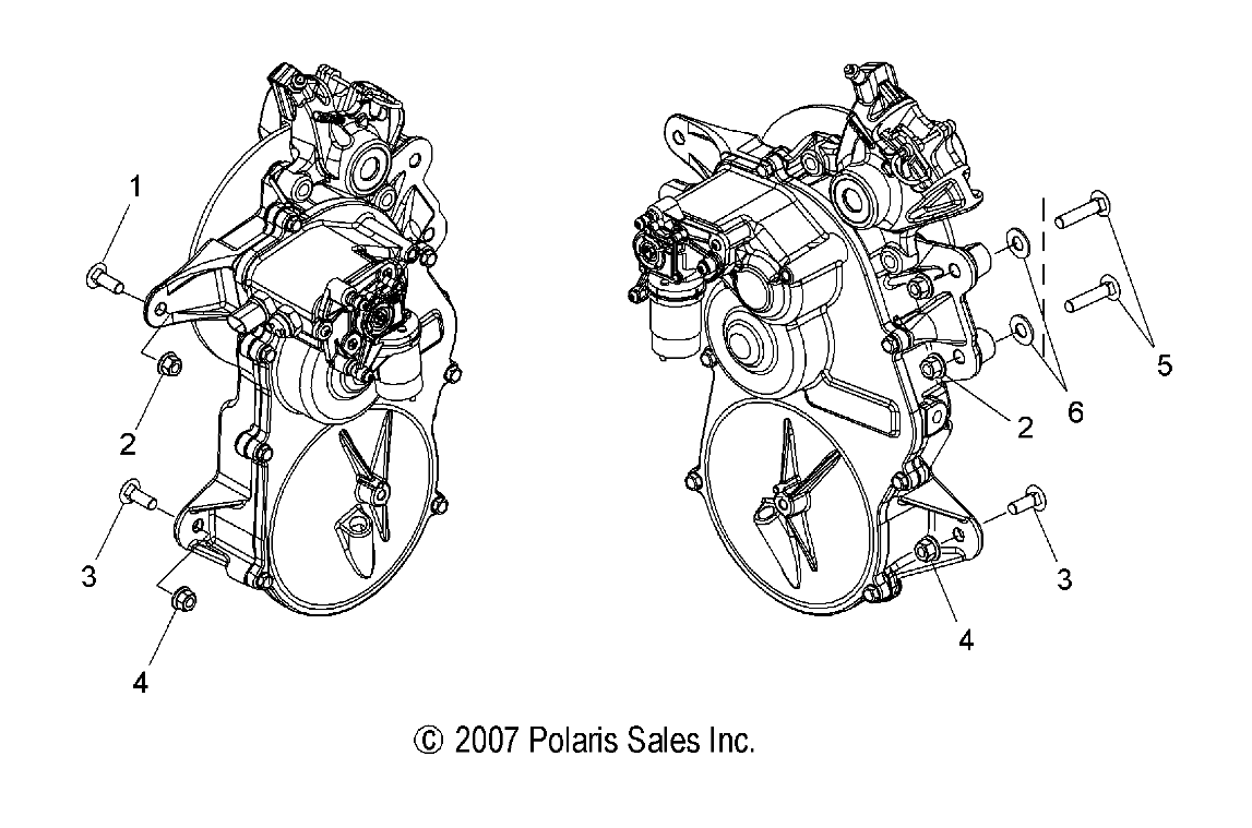 DRIVE TRAIN, GEARCASE MOUNTING - S08PY7FS/FE (49SNOWGEARCASEMTG08SBTRBO)