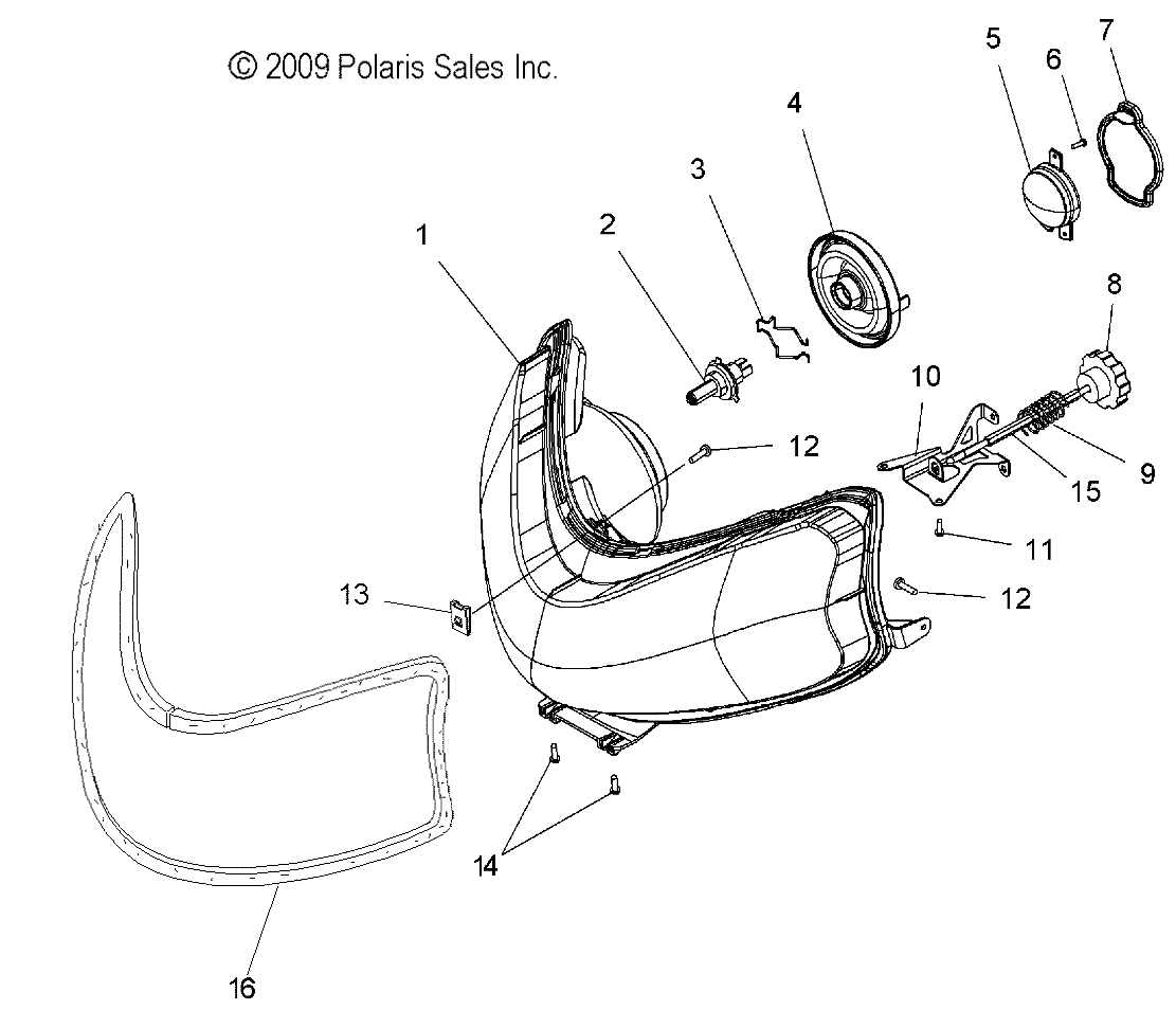 ELECTRICAL, HEADLIGHT - S13PU7ESL/EEL (49SNOWHEADLGHT10WIDE)