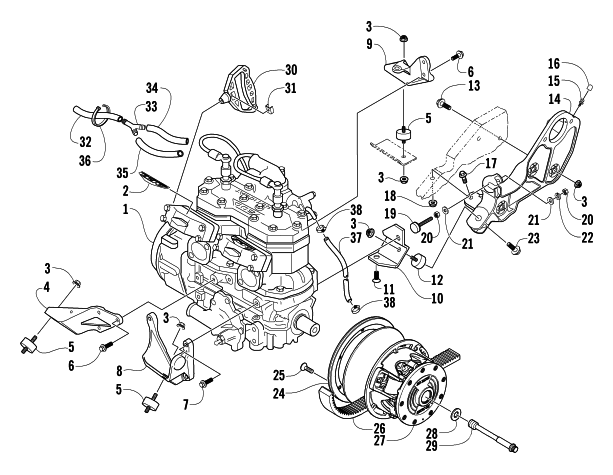 ENGINE AND RELATED PARTS