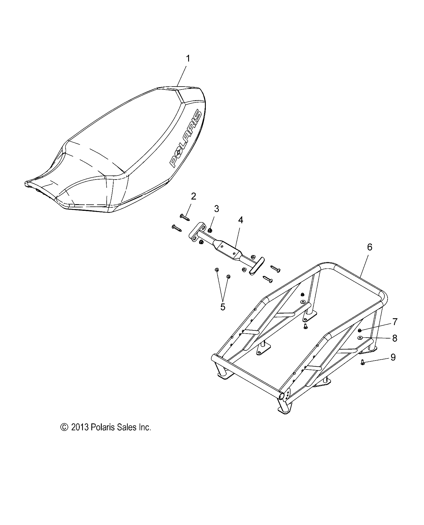 BODY, SEAT ASM. and RACK - S14CS5BSL/BEL (49SNOWSEAT14550V)