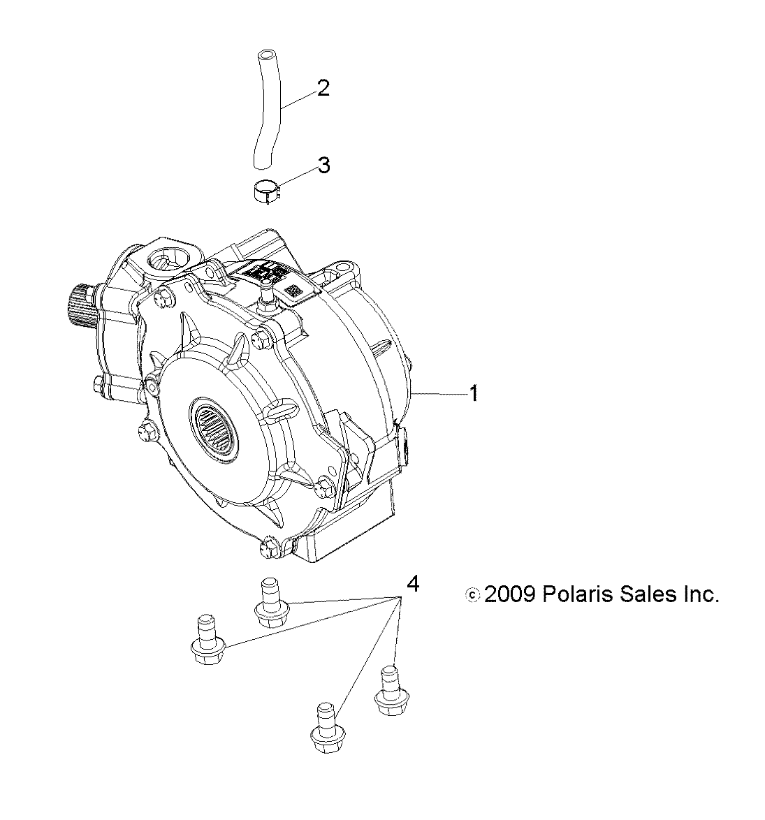 DRIVE TRAIN, FRONT GEARCASE MOUNTING - A10NG50FA (49ATVGEARCASEMTG10SCRAM)