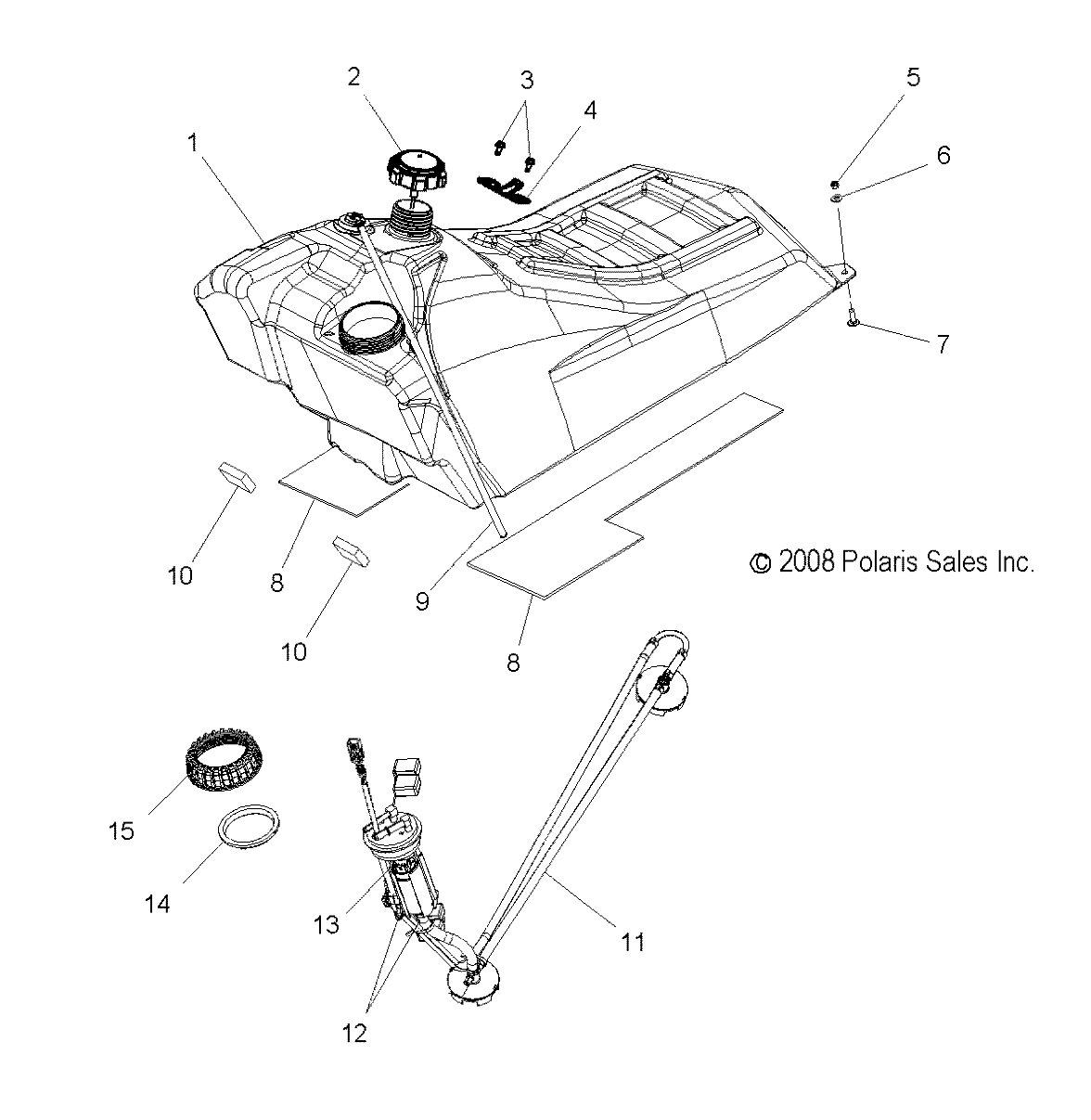 FUEL SYSTEM, FUEL TANK ASM. - S09PM7JS/JSL (49SNOWFUEL09700RMK)