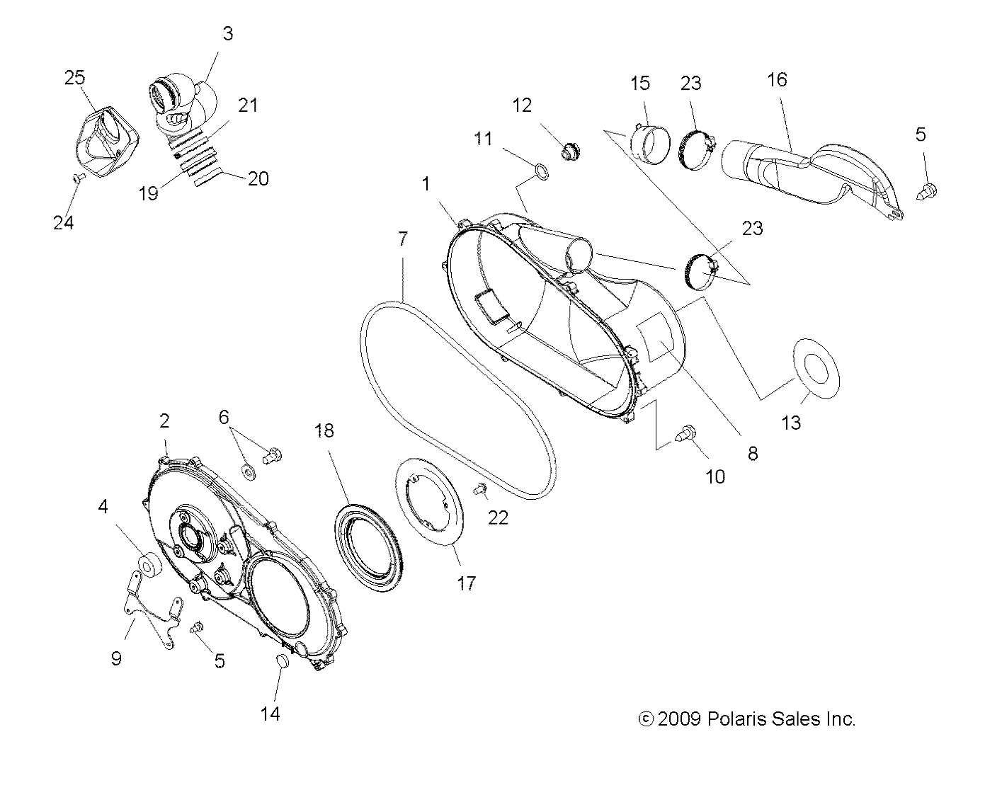 BODY, CLUTCH COVER - A10NG50FA (49ATVCLUTCHCVR10TBLZR)