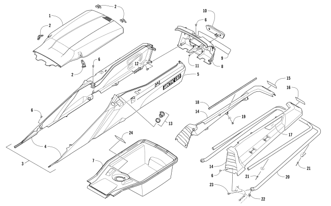 REAR BUMPER, STORAGE, AND TAILLIGHT ASSEMBLY