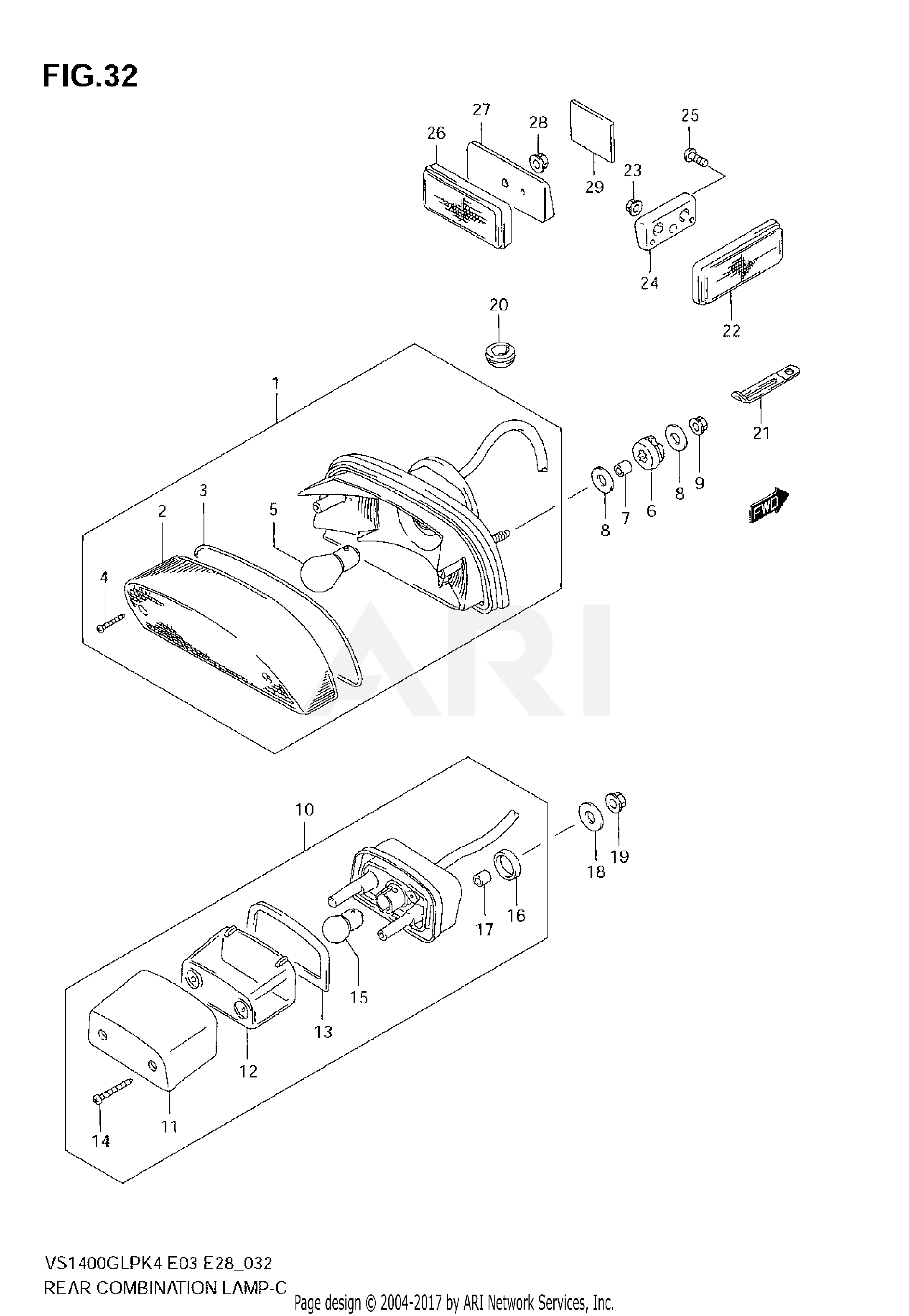 REAR COMBINATION LAMP (VS1400GLPK4)