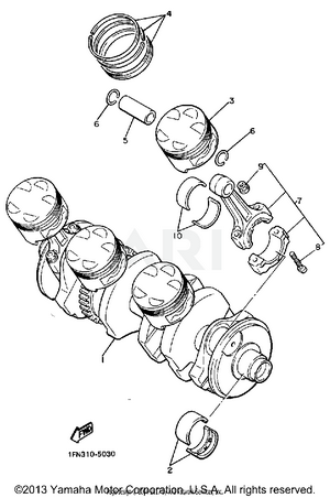 CRANKSHAFT PISTON NON CALIFORNIA MODEL