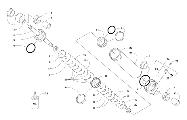 REAR SUSPENSION REAR ARM SHOCK ABSORBER