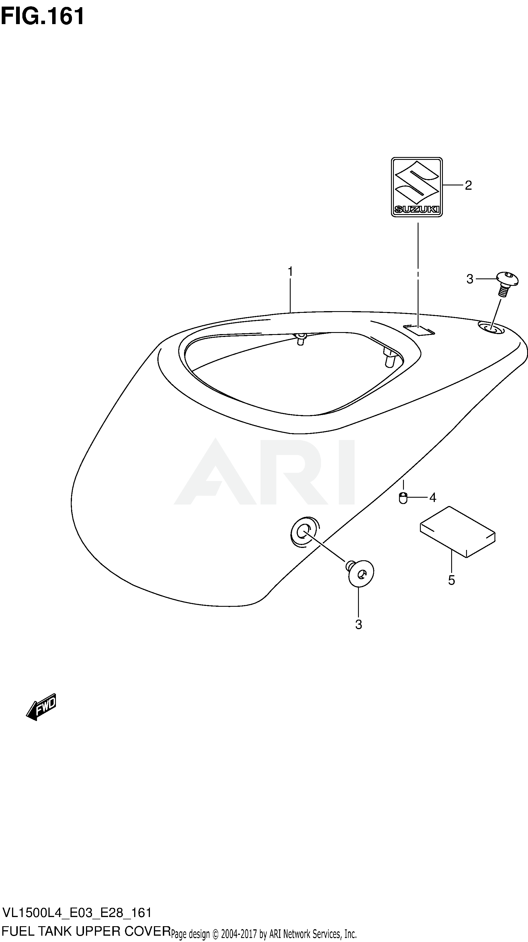 FUEL TANK UPPER COVER (VL1500BL4 E03)